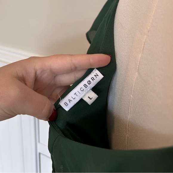 Baltic Born Katya Ruffle Faux Wrap Maxi Dress | Evergreen Large - Picture 6 of 11